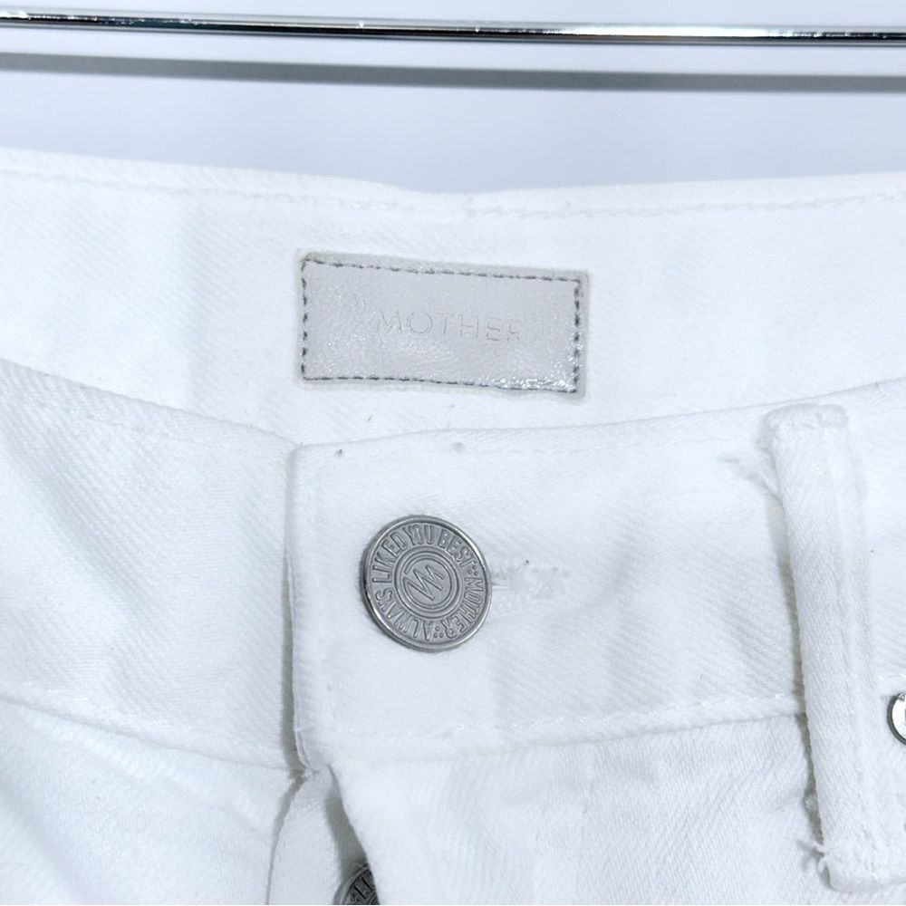 MOTHER The Loosey Party Crashers Distressed Boyfriend White Jeans 25 Relaxed Fit - Picture 10 of 15